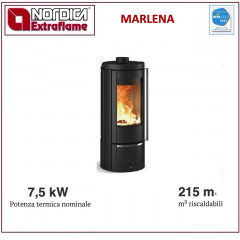 LA NORDICA MARLENA STUFA LEGNA IN GHISA SMALTATA CLASSE A+ 7,5kW 215 m3 7119350