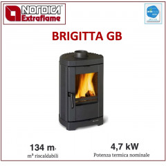 LA NORDICA BRIGITTA GB STUFA LEGNA IN GHISA SMALTATA 4,7 kW 134 m3 7119401