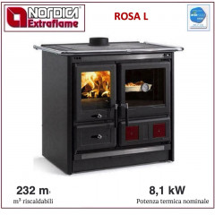 LA NORDICA ROSA L CUCINA LEGNA FORNO 55L CLASSE A+ 8,1KW NERO