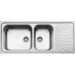 SMEG SG116D LAVELLO DA INCASSO IN ACCIAIO INOX AISI304 SPAZZOLATO 116 cm