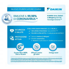 DAIKIN MC55W PURIFICATORE DEPURA DA VIRUS BATTERI POLLINE SPORE DI MUFFA