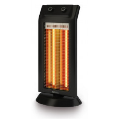 OLIMPIA SPLENDID CARBON BLACK STUFA ALOGENA OSCILLANTE 1100 WATT 45 m