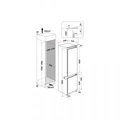 HOTPOINT ARISTON BCB75251 FRIGORIFERO COMBINATO INCASSO 185*54L*54.5 LOW FROST