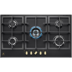 ELECTROLUX KGS9536RN PIANO COTTURA A GAS 90 CM 5 BRUCIATORI NERO OPACO