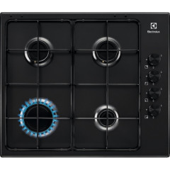 ELECTROLUX KGS6404B PIANO COTTURA GAS SERIE 300 SLIM SIDE CONTROL 60 CM NERO