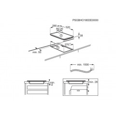 ELECTROLUX LHR3210CK PIANO COTTURA ELETTRICO SERIE 300 DOMINO 29 CM NERO