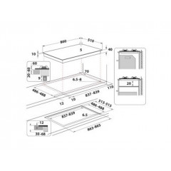 WHIRLPOOL GOA9523NB PIANO COTTURA 90 CM IN VETRO TEMPERATO NERO 5 BRUCIATORI