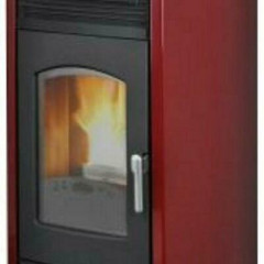 LAMINOX IDV 24 IP-R CARLOTTA IDROVENTILATA PLUS TERMOSTUFA A PELLET 24 KW ROSSO