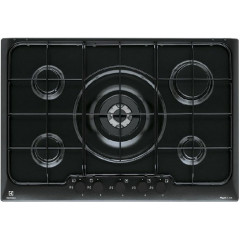 ELECTROLUX PN750UV PIANO COTTURA NERO 75 CM 5 FUOCHI GAS COMANDI FRONTALI