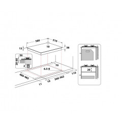 HOTPOINT ARISTON PPH60GDIX PIANO COTTURA A GAS 4 FUOCHI 60 CM INOX