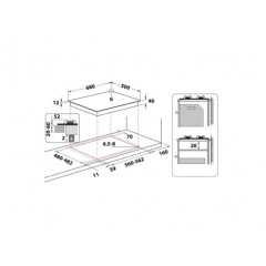 INDESIT BB752IAN PIANO COTTURA A GAS 5 BRUCIATORI ANTRACITE GRIGLIE SMALTATE