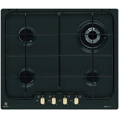 ELECTROLUX PN640RUV PIANO COTTURA GAS 60CM 4 FUOCHI NERO