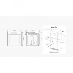 SAMSUNG NV7B4240UBB FORNO INCASSO MULTIFUNZIONE DUALCOOK VAPORE NATURALE NERO