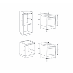 CANDY FCC603GH/E FORNO ELETTRICO DA INCASSO VENTILATO 65 LT 8 PROGRAMMI NERO