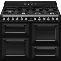 SMEG TR4110BL1 CUCINA VICTORIA NERA TERMOVENTILATA 110x60 3 FORNI VAPOR CLEAN