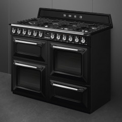 SMEG TR4110BL1 CUCINA VICTORIA NERA TERMOVENTILATA 110x60 3 FORNI VAPOR CLEAN