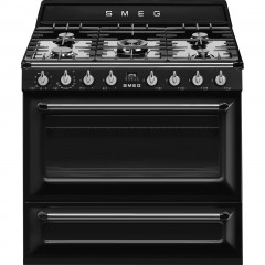 SMEG TR90BL2 CUCINA VICTORIA 5 PIANO FUOCHI NERA FORNO MULTIFUNZIONE 90x60