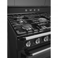 SMEG TR90BL2 CUCINA VICTORIA 5 PIANO FUOCHI NERA FORNO MULTIFUNZIONE 90x60