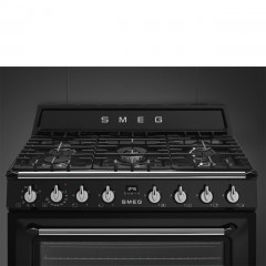 SMEG TR90BL2 CUCINA VICTORIA 5 PIANO FUOCHI NERA FORNO MULTIFUNZIONE 90x60