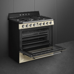 SMEG TR90P2 CUCINA VICTORIA PIANO 5 FUOCHI GAS FORNO MULTIFUNZIONE 90x60 CM