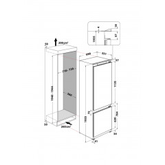 HOTPOINT ARISTON HASP70T121 FRIGORIFERO COMBINATO INCASSO FAST FREEZE NO FROST