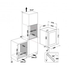 HOTPOINT HA6WC7110 CANTINA CANTINETTA VINO INCASSO 36 BOTTIGLIE