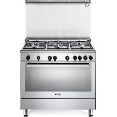 DELONGHI PGVX96ED2 CUCINA 5 FUOCHI TRIPLA CORONA FORNO GAS MULTIF. 90X60 INOX