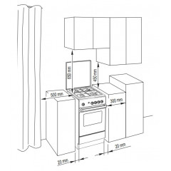 DE LONGHI SGW554GNN CUCINA 50x50x85 cm BIANCO FORNO A GAS 4 BRUCIATORI