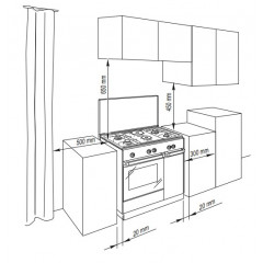 DE LONGHI SGK854N CUCINA 86X50X85 CM COPPERTONE FORNO A GAS 4 BRUCIATORI