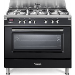 DELONGHI MEM965NXED CUCINA FORNO PIANO COTTURA 5 FUOCHI GAS TRIPLA CORONA NERO