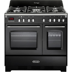 DELONGHI MEM965TNNED CUCINA DOPPIO FORNO 5 FUOCHI TRIPLA CORONA 90X60 NERO