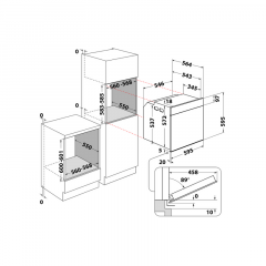 HOTPOINT ARISTON FI4854PIXHA FORNO INCASSO MULTIFUNZIONE PIROLITICO 71 LITRI A+