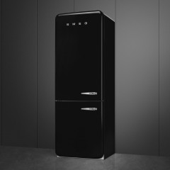 SMEG FAB38LBL5 FRIGORIFERO COMBINATO CLASSE E NERO 50'S S TYLE