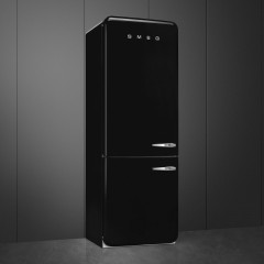 SMEG FAB38LBL5 FRIGORIFERO COMBINATO CLASSE E NERO 50'S S TYLE