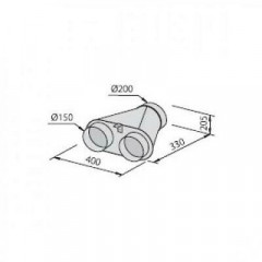 FOSTER 2526000 COLLETTORE PER 2 TUBI DIAMETRO 150