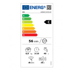 AEG L6SE62S LAVATRICE FREE STANDING SLIM 37,2 CM 6 KG 10 PROGRAMMI CLASSE C