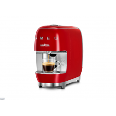 SMEG 18000454 MACCHINA CAFFE' CAPSULE LAVAZZA A MODO MIO ROSSO LUCIDO 50S STYLE