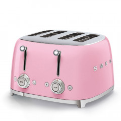 SMEG TSF03PKEU TOSTAPANE 4 SCOMPARTI 4 FETTE 2000 W ROSA LUCIDO 50'S STYLE