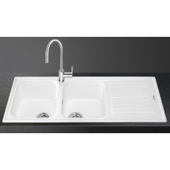 SMEG LZ116B LAVELLO SINTETICO DA INCASSO BIANCO 116 cm