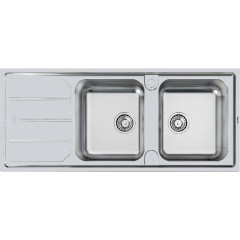 FOSTER 5812062 LAVELLO 2 VASCHE ELETTRA STD SINISTRA CON GOCCIOLATOIO INOX 116 C