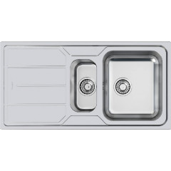 FOSTER 5197060 LAVELLO 2 VASCHE ELETTRA STD REVERSIBILE CON GOCCIOLATOIO INOX 97