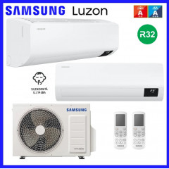 SAMSUNG CLIMATIZZATORE LUZON DUAL SPLIT AUTOCLEAN R32 AJ040TXJ2KG 7000+7000