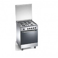 TECNOGAS RC662XSN CUCINA 60 X 60 CM FORNO GAS CON GRILL ELETTRICO 4 FUOCHI INOX