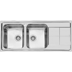 FOSTER 2112062 LAVELLO 2 VASCHE SINISTRA GOCCIOLATOIO KS STD INOX 116 CM