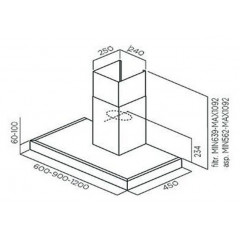 SAMSUNG NK36M5070BSUR CAPPA CUCINA ASPIRANTE A PARETE 90 CM INOX