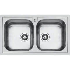 FOSTER 1974060 LAVELLO 2 VASCHE  FM STD INOX 86 CM