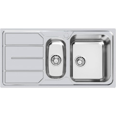 FOSTER 1197161 LAVELLO INOX 2 VASCHE S1000 STD INOX 97 CM VERSIONE DX