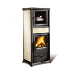 LA NORDICA ROSSELLA PLUS FORNO EVO STUFA LEGNA CERAMICA LIBERTY PANNA 7112385