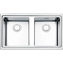 APELL LINEAR PLUS LNP862FBC LAVELLO 2 VASCHE 86 X 50 CM SPAZZOLATO INCASSO FLAT