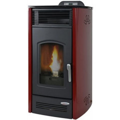 LAMINOX MARIACHIARA AIR STUFA PELLET 12KW 320m3 RISCALDABILI COLORE BORDEAUX